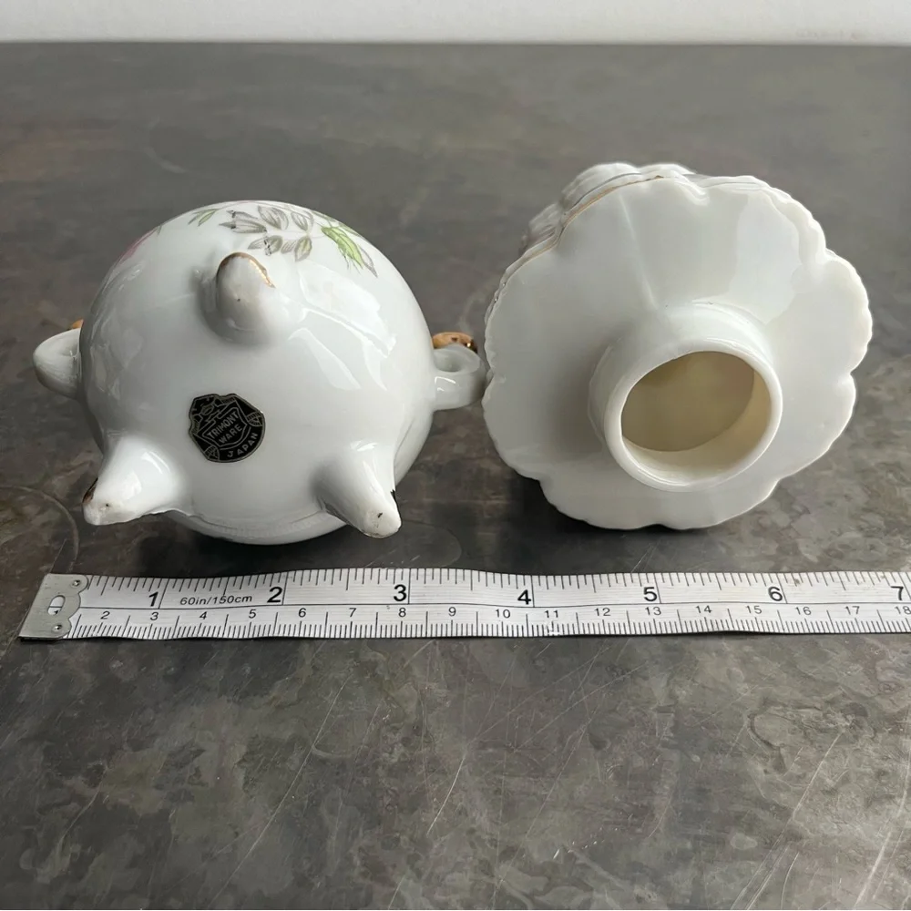 Oil Lamp Trimont Ware Japan Pink Roses